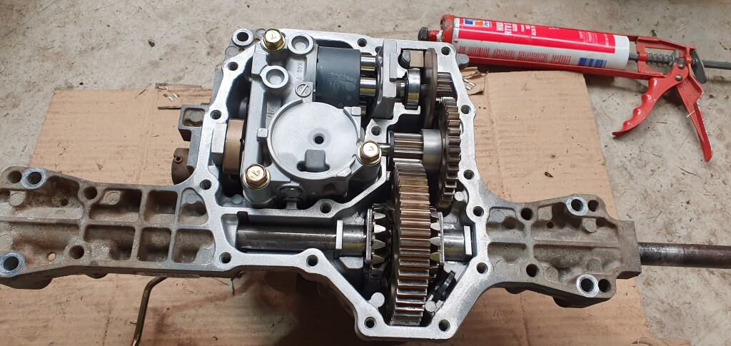 transaxle with bottom cover removed