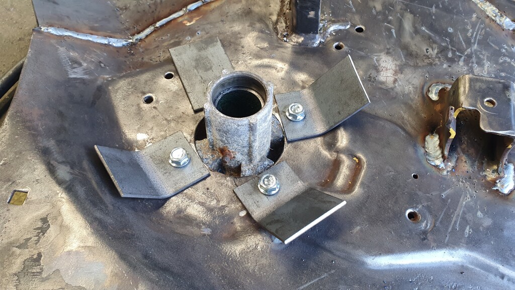 cutting deck flange repair, stage two